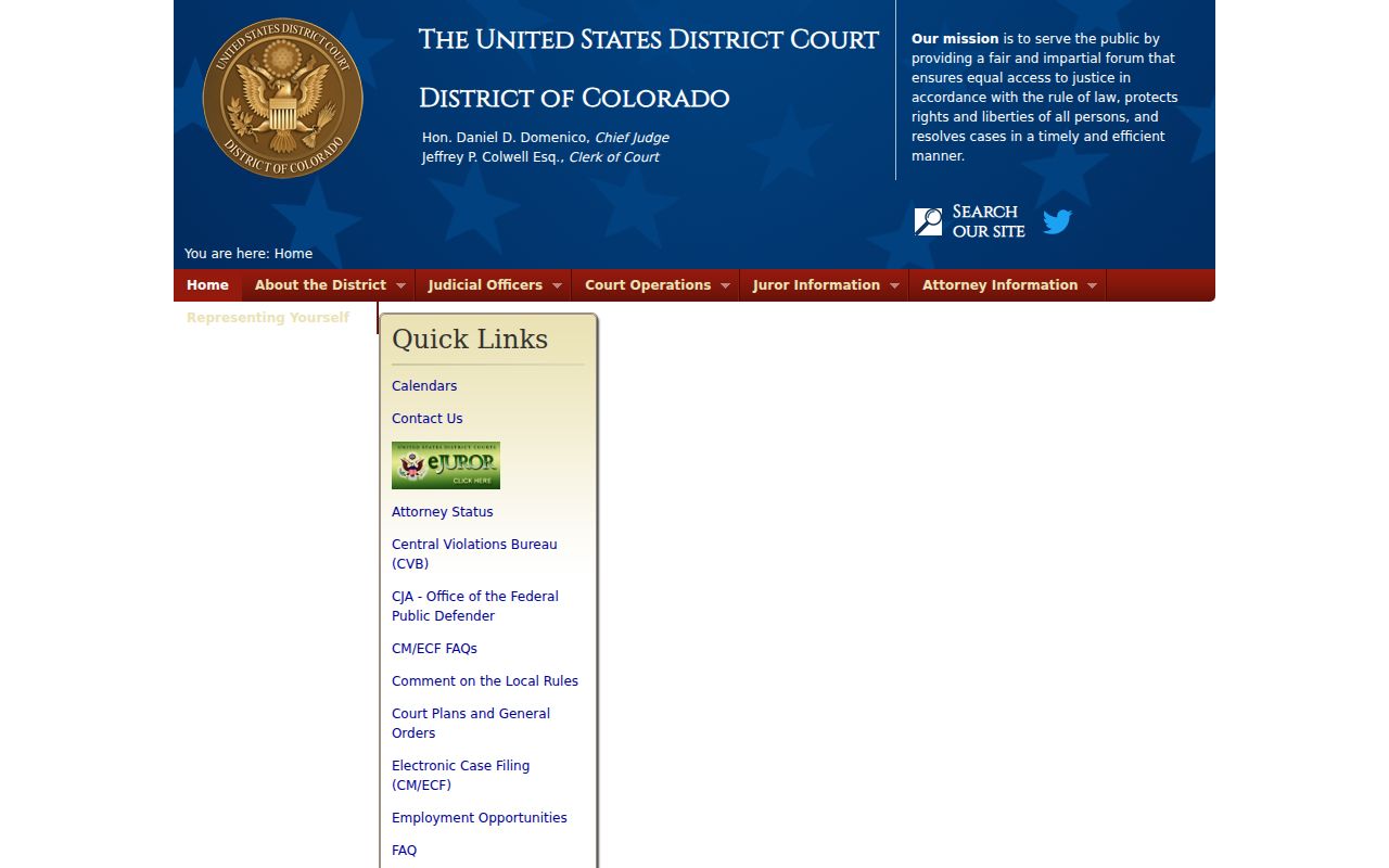 La Junta court records context for the separate federal District of Colorado